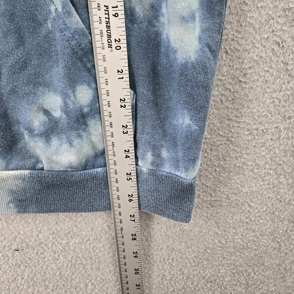 Sailor‎ Moon Women Hoodie M Blue Graphic Print Fleece Anime Tie-Dye Whimsical